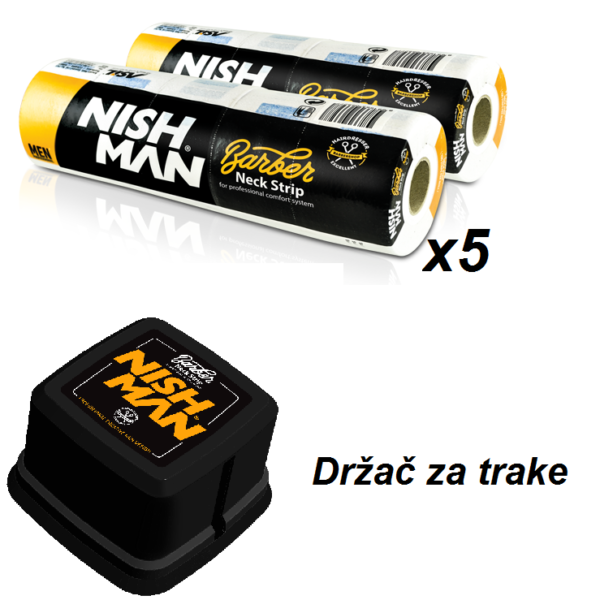 Nishman Barber Trake za Vrat x 5pakta & Držač